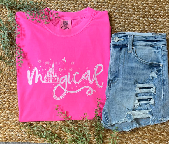 Magical Neon Pink Comfort Colors Tee