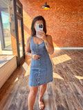 Denim Button Down Mini Dress