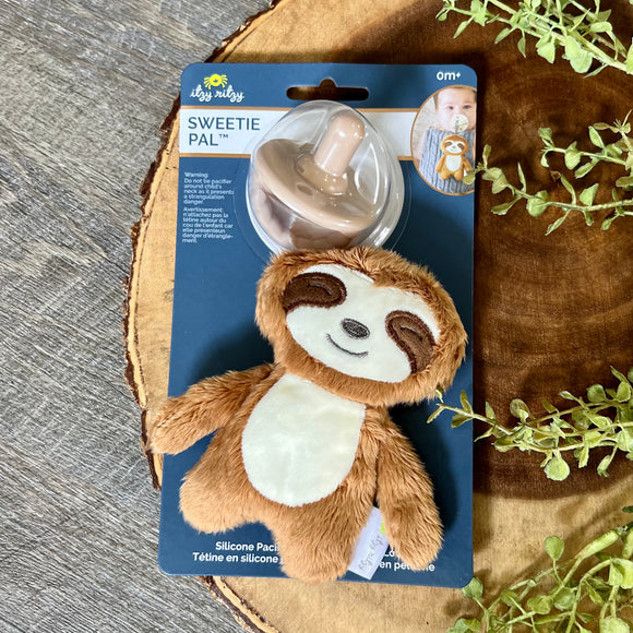 Itzy Ritzy: Sweetie Pal Plush & Pacifier- Sloth